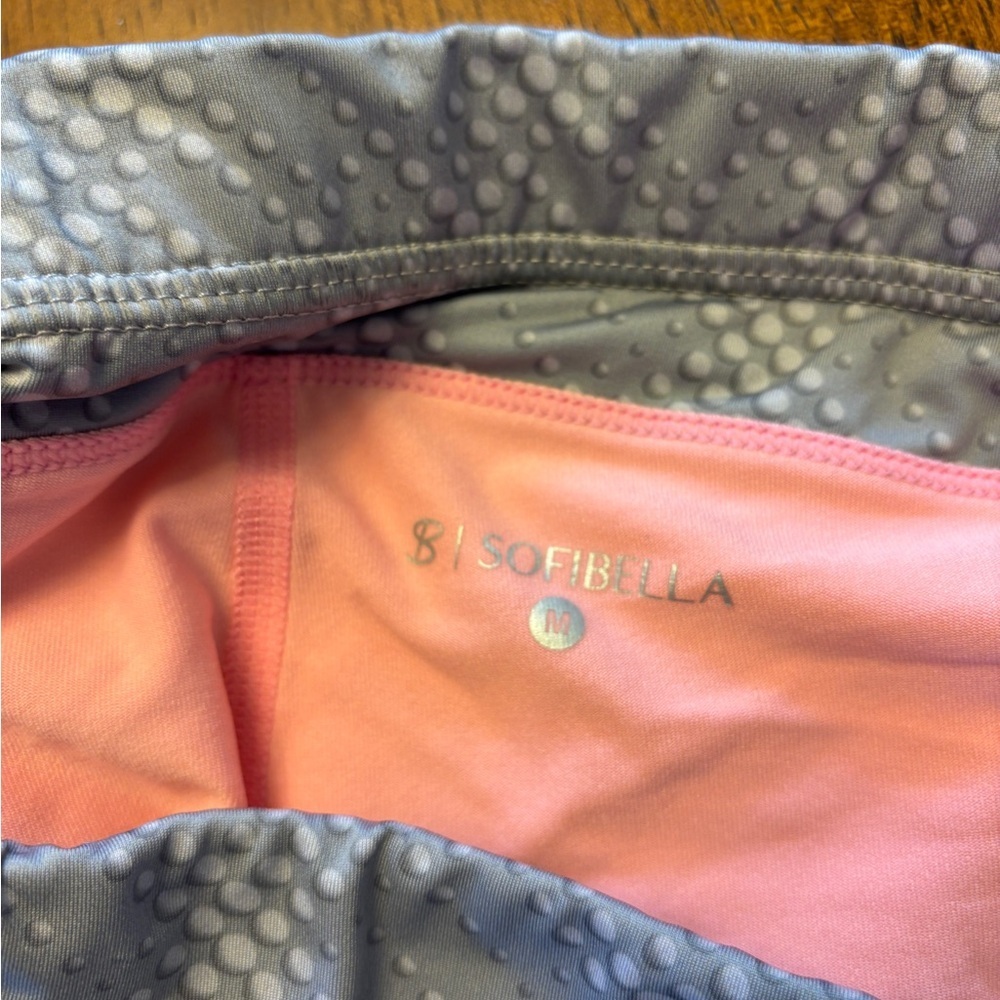 NWOT Sofibella tennis pickleball skirt. Grey/ peach medium perfect length soft. - Picture 4 of 6
